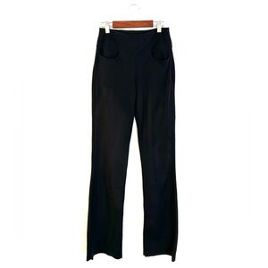 Flare Mid-Rise Black 4- Pocket Leggings